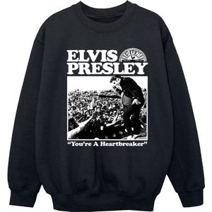 Elvis Meisjes A Heartbreaker Sweatshirt (116) (Zwart)