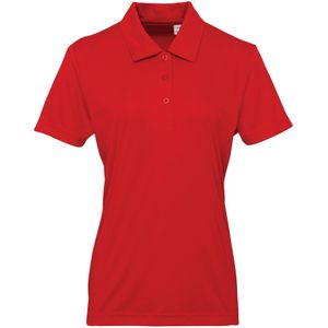 Tri Dri Dames/dames Paneles Poloshirt met korte mouwen (XS) (Vuurrood)