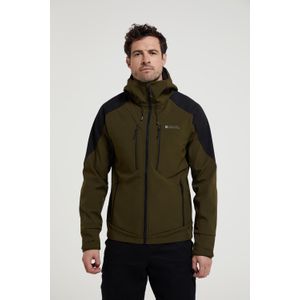 Mountain Warehouse Heren Radius gerecyclede softshell jas (XS) (Kaki Groen)