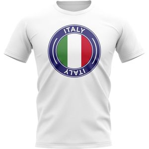 Italy Football Badge T-Shirt (White)