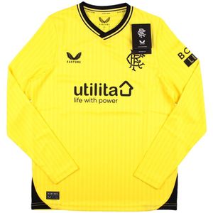 2023-2024 Rangers Home Goalkeeper LS Shirt (Yellow) - Kids