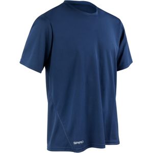 Spiro Heren T-shirt met snelle mouwen (XXL) (Marineblauw)