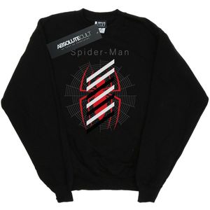 Marvel Jongens Spider-Man Logo Gestreept Sweatshirt (152-158) (Zwart)