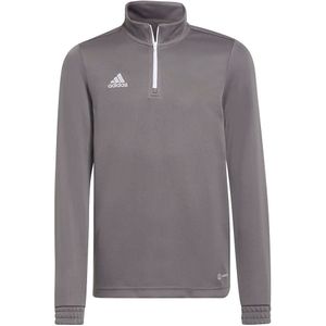 adidas - Entrada 22 Training Top Youth - Grijze Zip Top - 164