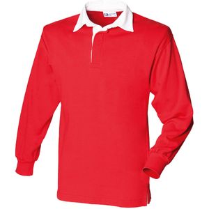 Front Row Kids Unisex Long Sleeve Plain Rugby Sports Polo Shirt (Pack of 2)