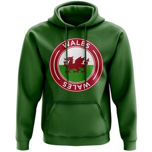 Wales Football Badge Hoodie (Green)