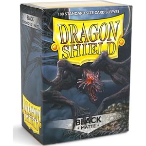 Dragon Shield Standard Sleeves - Matte Black (100 Sleeves) | High-Quality Card Game Protection