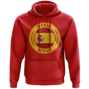 Spain Football Badge Hoodie (Red)