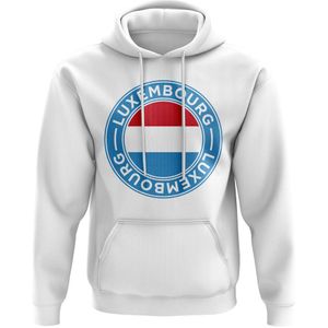 Luxembourg Football Badge Hoodie (White)