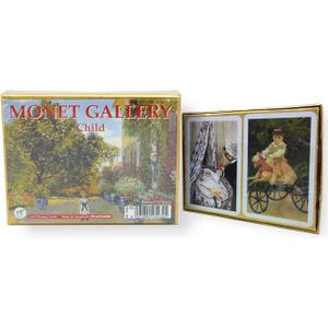 Piatnik Monet Child Dubbel Speelkaarten Set - Luxe Cassette - Bridgemaat - 89 x 58 mm - Geplastificeerd