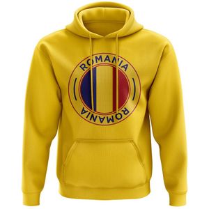 Romania Football Badge Hoodie (Yellow)