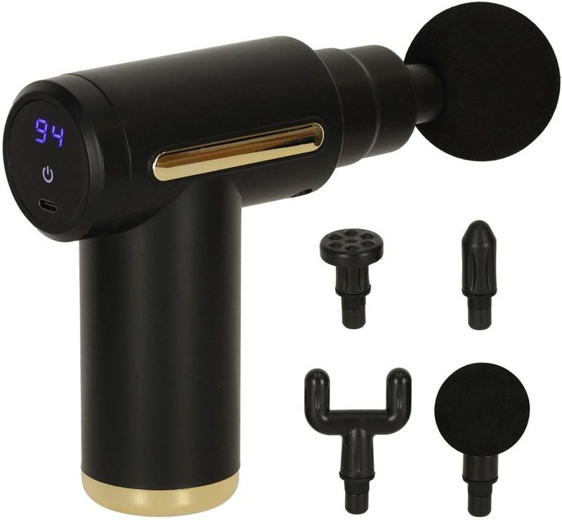 Massage Gun - met 4 Opzetstukken