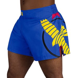 Hayabusa Icon Kickboxing Shorts - blauw / geel - XXL