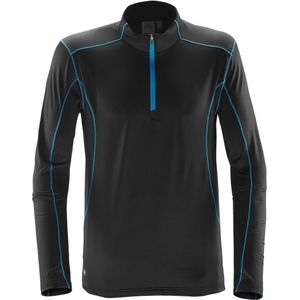 Stormtech Heren Pulse Fleece Pullover (S) (Zwart/Elektrisch Blauw)