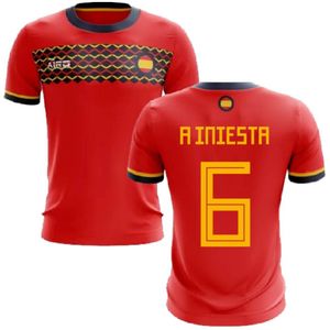 2022-2023 Spain Home Concept Football Shirt (A Iniesta 6)