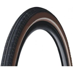 Deli tire buitenband zwart-bruin 28x1.75 47-622 reflectie breaker