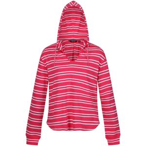 Regatta Dames/Dames Minerve Stripe V Hals Hoodie (34 DE) (Heet Roze/Wit)