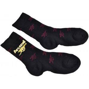 Arsenal FC Dress Socks met all-over print voor kinderen/kinderen (27 EU - 31 EU) (Zwart)