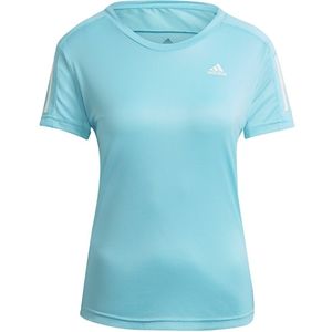 adidas - Own The Run Tee - Lichtblauw Sportshirt - XS