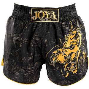 Joya Dragon Kickboks Broekje - Zwart - Goud - XS