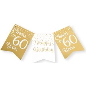 Paperdreams Party Flag Banner Goud/wit - 60