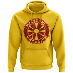 Macedonia Football Badge Hoodie (Yellow)