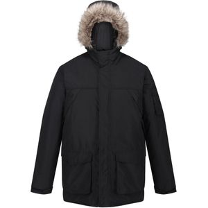 Regatta Heren Salinger II Kunstbont Geïsoleerd Parka (M) (Zwart)