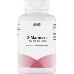 D-mannose tabletten | Hoog gedoseerd | 1000 mg per tablet | 90 porties per verpakking | Luto Supplements