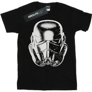 Star Wars Meisjes Stormtrooper Warp Speed Helm Katoenen T-Shirt (140-146) (Zwart)