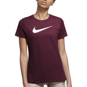 Nike - Womens Tee Dry TFC Crew - Sportshirt Bordeauxrood - XS