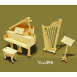 Speelgoed poppenhuis muziekinstrumenten - Houten bouwpakketten