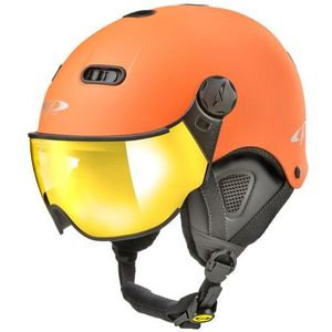 CP Carachillo XS skihelm oranje mat - helm met spiegel vizier (☁/☀)