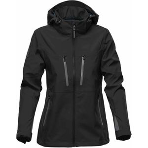 Stormtech Dames/dames Patrol Jas met kap en zachte shell (XL) (Zwart/Koolstof)