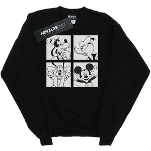 Disney Heren Mickey, Donald, Goofy en Pluto Boxed Sweatshirt (S) (Zwart)