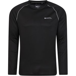 Mountain Warehouse Endurance T-shirt met lange mouwen voor heren (XS) (Jet Zwart)