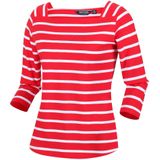 Regatta Dames/dames Polexia Stripe T-shirt (36 DE) (Echt rood/wit)