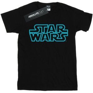 Star Wars Dames/Dames Neon Teken Logo Boyfriend T-shirt (3XL) (Zwart)