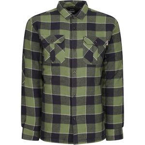 Regatta Heren Shelford geruit gewatteerd overhemd (XL) (Groen)