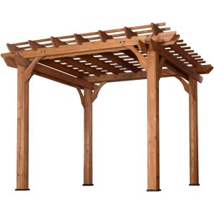 Backyard Discovery Pergola van hout 305 x 305 cm | Houten terrasoverkapping vrijstaand voor de tuin | Tuinpaviljoen 3x3