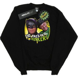 DC Comics Jongens Batman TV-serie The Riddler Joke Sweatshirt (128) (Zwart)