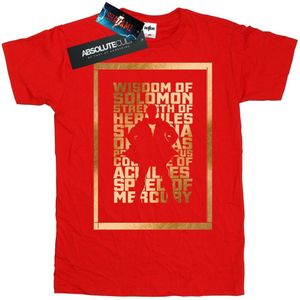 DC Comics Jongens Shazam Gouden Tekst T-shirt (140-146) (Rood)