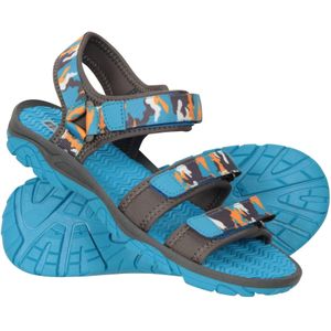 Mountain Warehouse Camouflage 3 Touch Fastening sandalen voor kinderen/kinderen (34 EU) (Donker groenblauw)