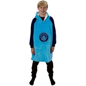 Manchester City FC Childrens/Kids Fleece Hoodie Blanket