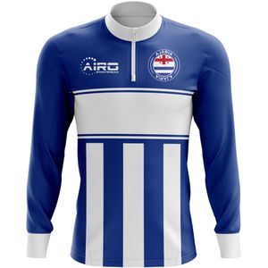 Ajaria Concept Football Half Zip Midlayer Top (Blue-White)