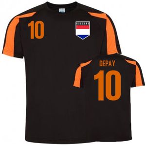 Memphis Depay Holland Sports Training Jersey (Black)