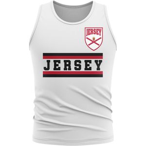 Jersey Core Football Country Sleeveless Tee (White)