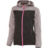 Ivanhoe vest Zoya Hood FZ met capuchon voor dames van wol - Grijs