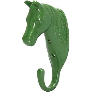 Perry Equestrian Paardenhoofd Enkele Stabiel/Muurhaak  (Groen)