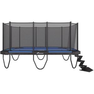 Trampoline AKROBAT XCITYX 520x365cm Blauw, incl. veiligheidsnet