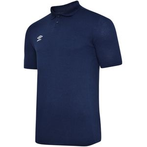Umbro Jongens Essential Poloshirt (146-152) (Donker marine/wit)